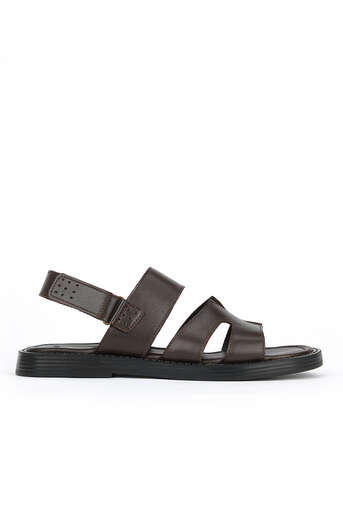 Ziya - Brown Genuine Leather Men's Sandals