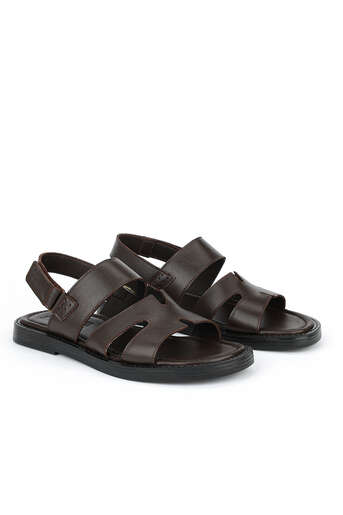 Ziya - Brown Genuine Leather Men's Sandals (1)