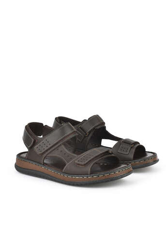 Ziya - Brown Genuine Leather Men's Sandals (1) Ziya - Brown Genuine Leather Men's Sandals (1)