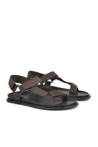 Ziya - Brown Genuine Leather Men's Sandals (1) Ziya - Brown Genuine Leather Men's Sandals (1)
