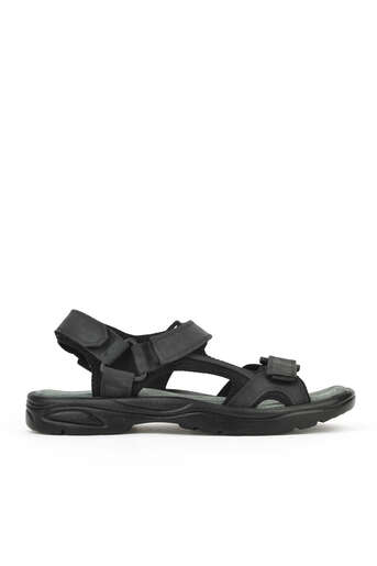 Ziya - Black Genuine Leather Men's Sandals Ziya - Black Genuine Leather Men's Sandals