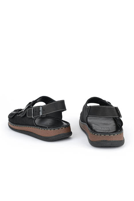 Hakiki Deri Erkek Sandalet Siyah