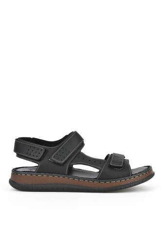 Ziya - Black Genuine Leather Men's Sandals Ziya - Black Genuine Leather Men's Sandals