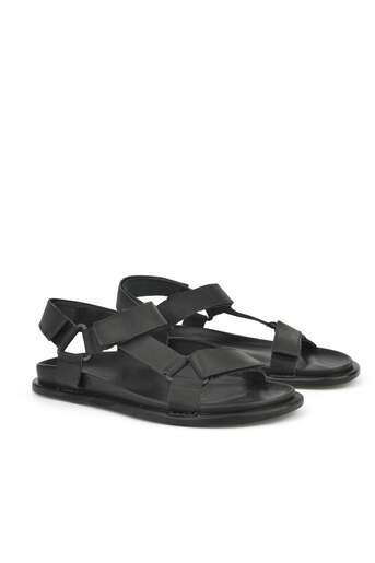 Ziya - Black Genuine Leather Men's Sandals (1) Ziya - Black Genuine Leather Men's Sandals (1)