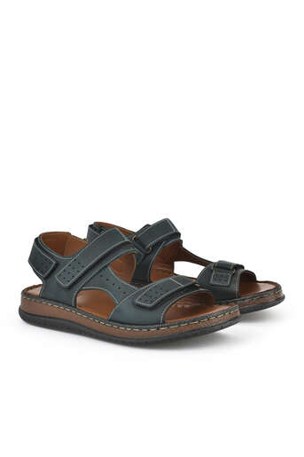 Ziya - Green Genuine Leather Men's Sandals (1) Ziya - Green Genuine Leather Men's Sandals (1)