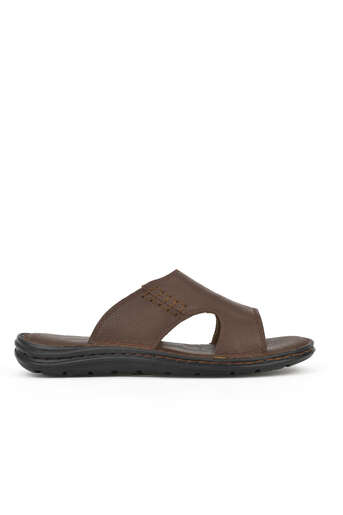 Ziya - Hakiki Deri Erkek Terlik Kahverengi Ziya - Hakiki Deri Erkek Terlik Kahverengi