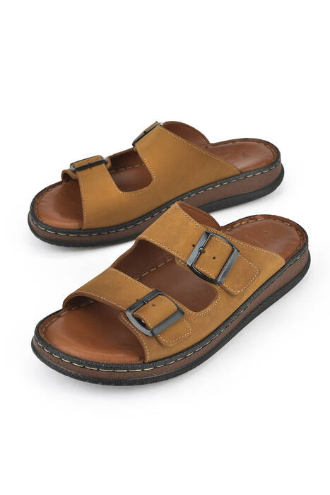 Hakiki Deri Erkek Terlik Taba