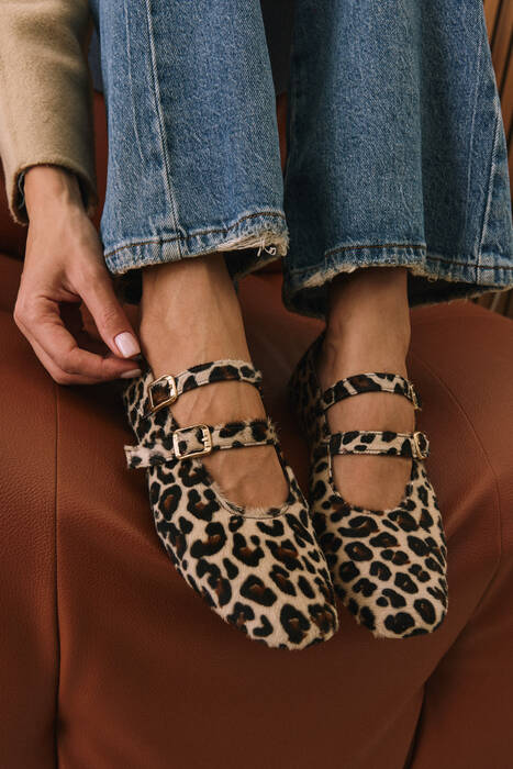 Hakiki Deri Kadın Babet Bej