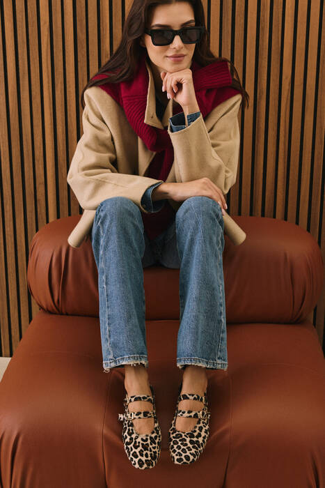 Hakiki Deri Kadın Babet Bej