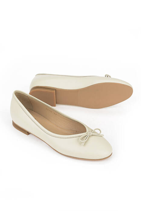 Hakiki Deri Kadın Babet Bej