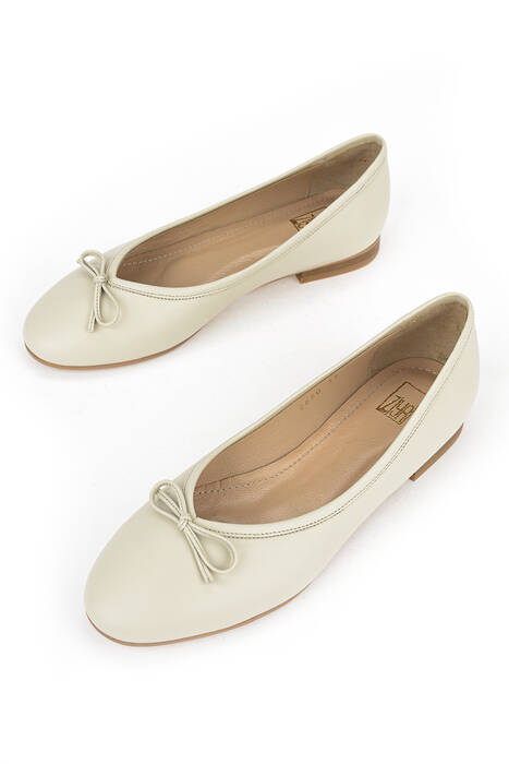 Hakiki Deri Kadın Babet Bej