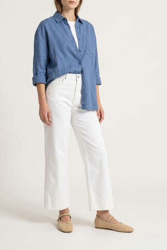 Ziya - Beige Genuine Leather Women's Ballet Flats