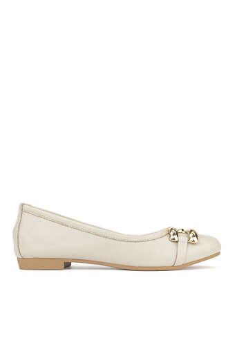 Ziya - Hakiki Deri Kadın Babet Bej