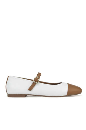 Ziya - Hakiki Deri Kadın Babet Beyaz Ziya - Hakiki Deri Kadın Babet Beyaz