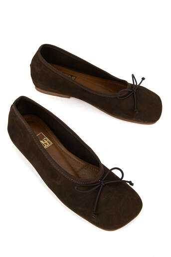 Ziya - Hakiki Deri Kadın Babet Kahverengi (1)