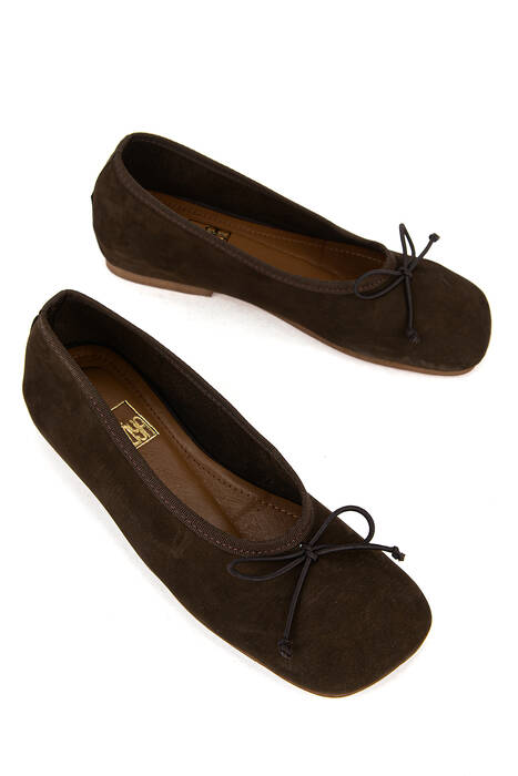 Hakiki Deri Kadın Babet Kahverengi