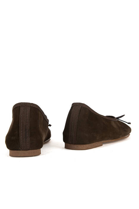 Hakiki Deri Kadın Babet Kahverengi