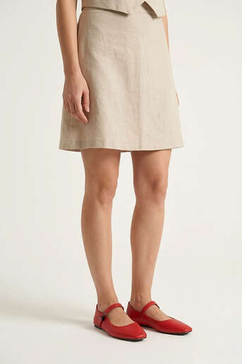 Ziya - Hakiki Deri Kadın Babet Kırmızı