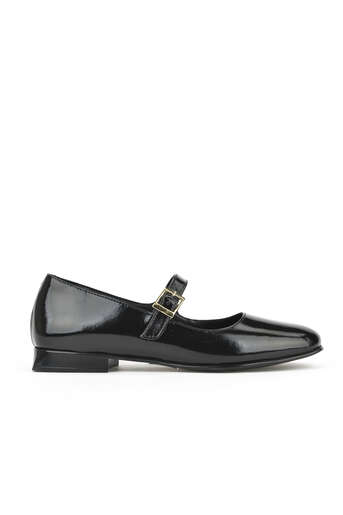 Ziya - Black Genuine Leather Women's Ballet Flats Ziya - Black Genuine Leather Women's Ballet Flats