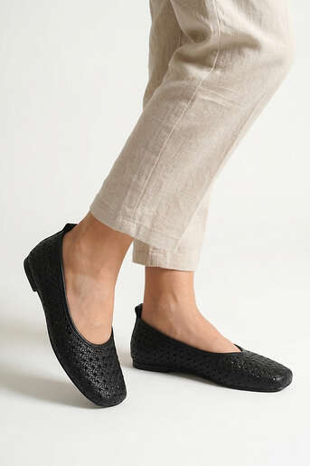 Ziya - Hakiki Deri Kadın Babet Siyah