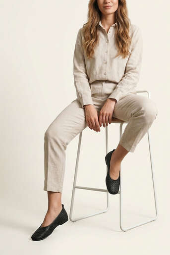 Ziya - Hakiki Deri Kadın Babet Siyah (1)