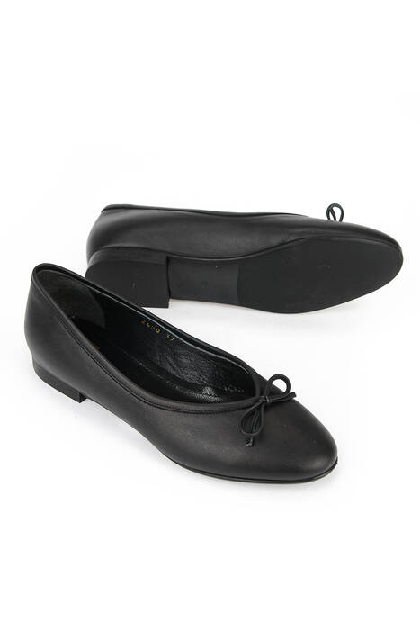 Hakiki Deri Kadın Babet Siyah