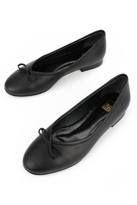 Hakiki Deri Kadın Babet Siyah