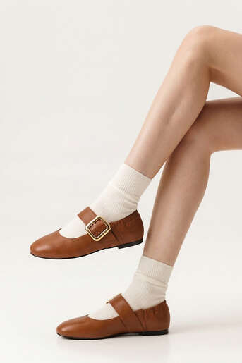 Ziya - Hakiki Deri Kadın Babet Taba