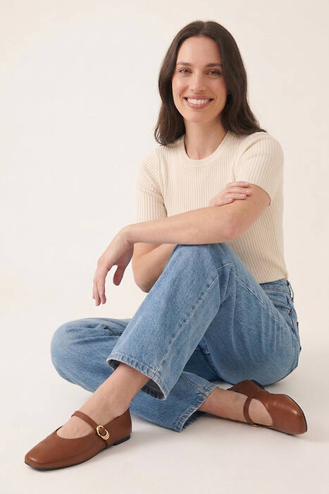 Hakiki Deri Kadın Babet Taba