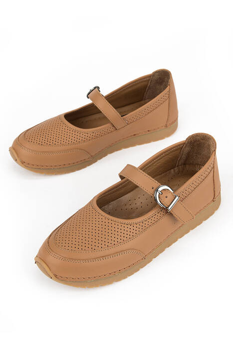 Hakiki Deri Kadın Babet Taba