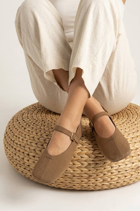 Hakiki Deri Kadın Babet Taba