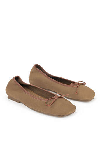 Ziya - Hakiki Deri Kadın Babet Taba (1)