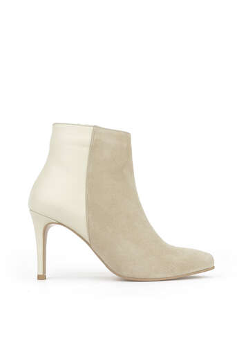 Ziya - Hakiki Deri Kadın Bot Bej