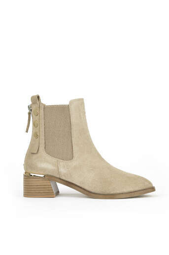 Ziya - Hakiki Deri Kadın Bot Bej