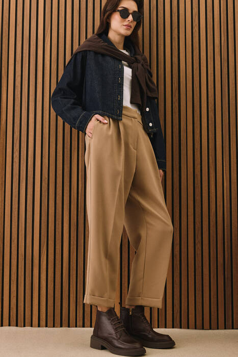 Hakiki Deri Kadın Bot Kahverengi