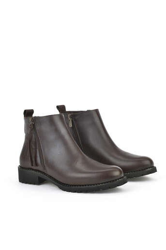 Ziya - Brown Genuine Leather Womens's Boots (1)