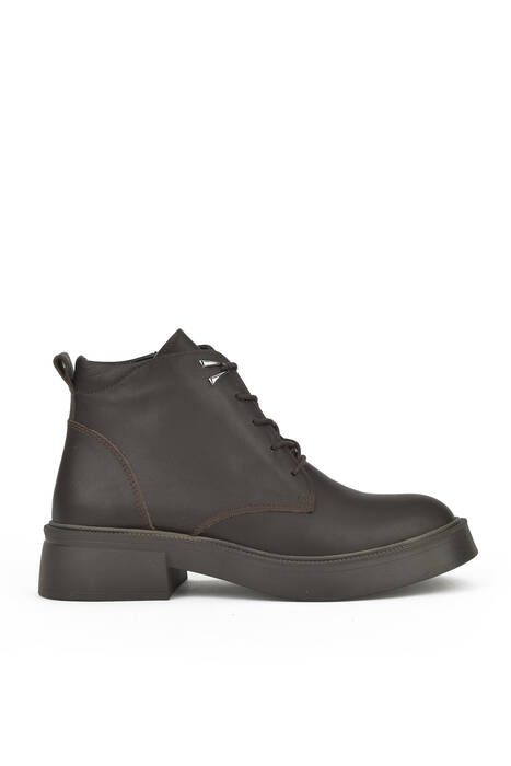 Brown Genuine Leather Womens's Boots