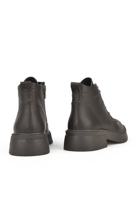 Brown Genuine Leather Womens's Boots