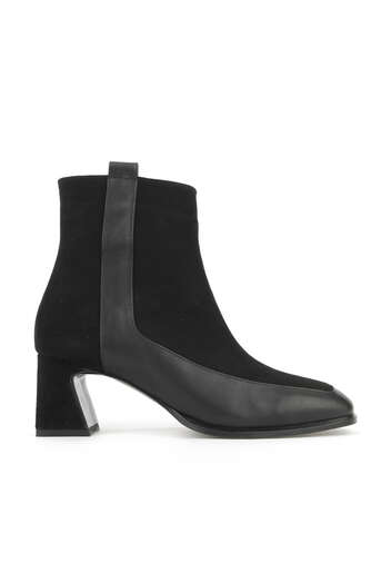 Ziya - Hakiki Deri Kadın Bot Siyah