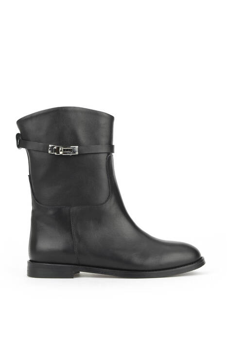 Hakiki Deri Kadın Çizme Siyah