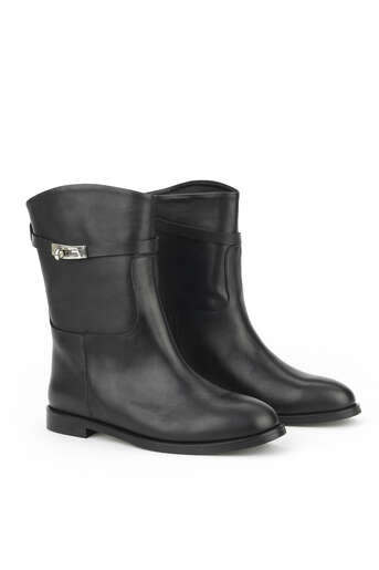 Ziya - Hakiki Deri Kadın Çizme Siyah (1)