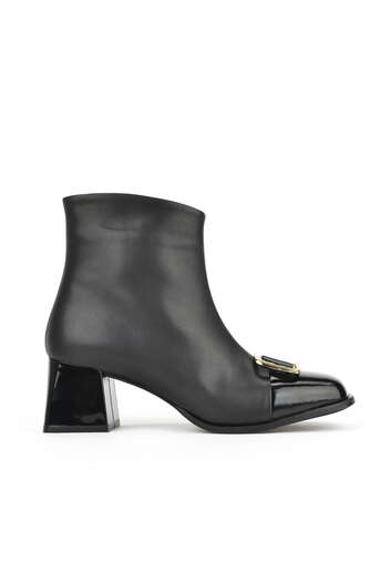 Ziya - Hakiki Deri Kadın Bot Siyah