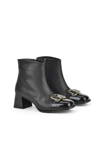 Ziya - Hakiki Deri Kadın Bot Siyah (1)