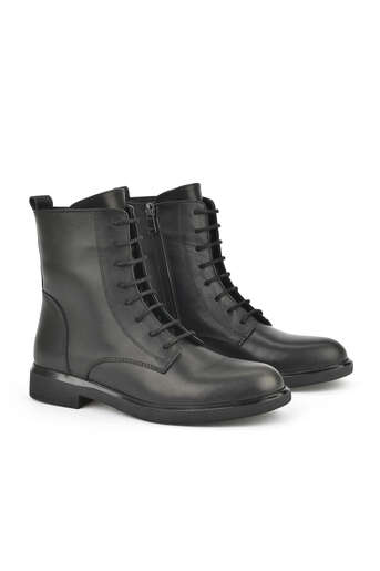 Ziya - Black Genuine Leather Womens's Boots (1) Ziya - Black Genuine Leather Womens's Boots (1)