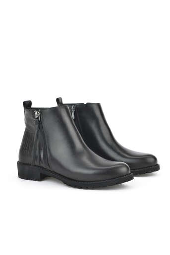 Ziya - Black Genuine Leather Womens's Boots (1)