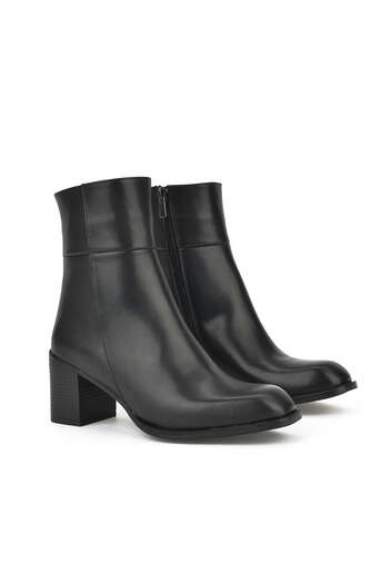 Ziya - Black Genuine Leather Womens's Boots (1)