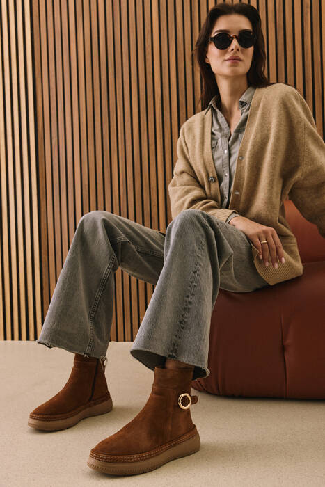 Hakiki Deri Kadın Bot Taba