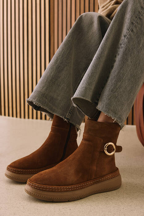 Hakiki Deri Kadın Bot Taba