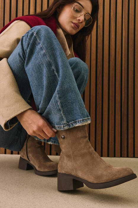 Hakiki Deri Kadın Bot Vizon Hakiki Deri Kadın Bot Vizon