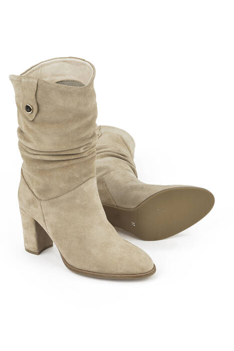 Beige Genuine Leather Women's Tall Boots Beige Genuine Leather Women's Tall Boots